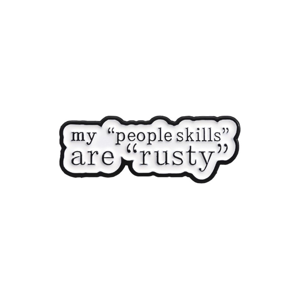 SUPERNATURAL CASTIEL 'MY PEOPLE SKILLS ARE RUSTY' ENAMEL LAPEL PIN BROOCH NWT
